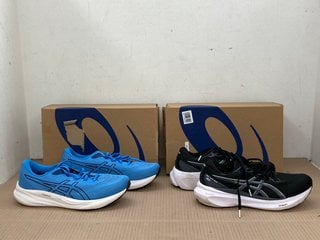 ASICS GEL PULSE 15 MENS TRAINERS IN BLUE/WHITE - UK 10 TO ALSO INCLUDE ASICS GEL KAYANO 30 MENS TRAINERS IN BLACK/WHITE - UK 9: LOCATION - E3