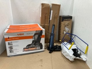 QTY OF ASSORTED ITEMS TO INCLUDE VAX DUAL POWER UPRIGHT CARPET CLEANER: LOCATION - E5