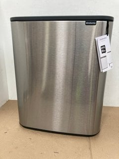 BRABANTIA 2 X 30L BO TOUCH BIN WITH 2 INNER BUCKETS: LOCATION - E6