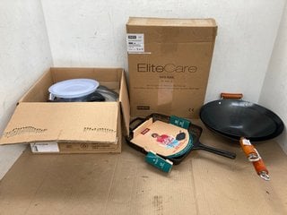 5 X ASSORTED HOUSEHOLD ITEMS TO INCLUDE KEN HOM WOKS: LOCATION - E10