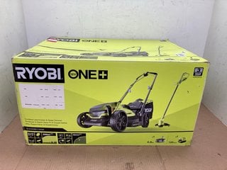 RYOBI ONE+RLM1833BLT1825M CORDLESS LAWNMOWER & GRASS TRIMMER - RRP £219.99: LOCATION - E10