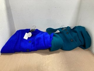 CIVAS WOMENS HOODED LONGLINE COAT IN TEAL - UK 16 TO ALSO INCLUDE CIVAS WOMENS LONGLINE COAT IN ROYAL BLUE - UK 16: LOCATION - E15