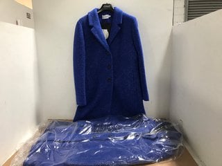 2 X CIVAS WOMENS LONGLINE COATS IN BLUE - UK 16/18: LOCATION - J3