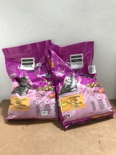 2 X PACKS OF WHISKAS JUNIOR 7KG CAT BISCUITS - BBE 22/1/26: LOCATION - J3