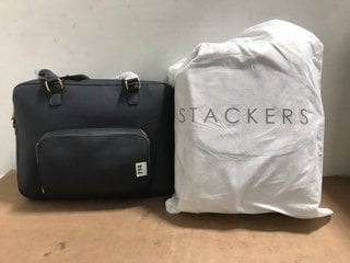 STACKERS THE LAPTOP BAG IN BLACK TO ALSO INCLUDE STACKERS THE LAPTOP BACKPACK IN BEIGE - COMBINED RRP £150.00: LOCATION - J3