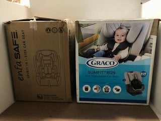 GRACO SLIM FIT R129 2 IN 1 COVERTIBLE CAR SEAT TO ALSO INCLUDE ENFASAFE SPIRIT IX I-SIZE CAR SEAT: LOCATION - J11