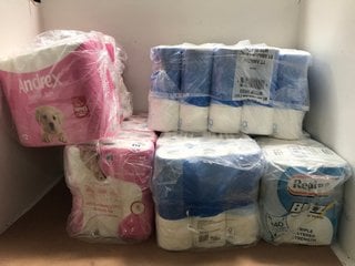 QTY OF ASSORTED KITCHEN/TOILET ROLLS TO INCLUDE 4 X PACKS OF REGINA BLITZ KITCHEN ROLLS: LOCATION - J11