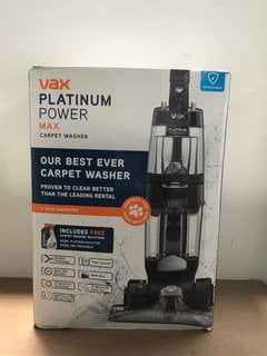 VAX PLATINUM POWER MAX CARPET WASHER - RRP £179.99: LOCATION - J12