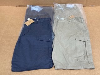 7 X MOUNTAIN WAREHOUSE LAKESIDE CARGO SHORTS IN BEIGE/DARK GREY - VARIOUS SIZES: LOCATION - J17