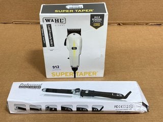 WAHL SUPER TAPER CORDED CLIPPERS TO ALSO INCLUDE PROFESSIONAL AUTOMATIC HAIR CURLER: LOCATION - J17