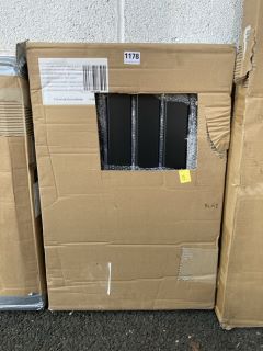 BLACK HORIZONTAL SINGLE SLIM PANEL RADIATOR 420 X 635MM RRP £149: LOCATION - A9