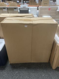 FLOOR STANDING 2 DOOR 2 DRAWER SEMI RECESSED SINK UNIT IN MATT PEARL GREY 800 X 310 X 820MM - RRP £320: LOCATION - A2