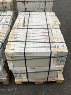 (COLLECTION ONLY) PALLET OF RAK INTERNAL/EXTERNAL GRADE (FREEZE THAW FROST RESISTANT PORCELAIN TILES) 600 X 300MM IN WHITE STONE APPROX 43M SQ IN TOTAL APPROX 1000KG IN WEIGHT RRP £3542 HEAVY ITEM AD