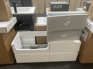 (COLLECTION ONLY) 2X WALL HUNG ASSORTED VANITY UNITS: LOCATION - A2