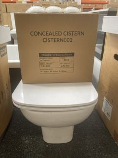 (COLLECTION ONLY) VITRA PURE WALL HUNG BTW PAN WITH SEAT & CONCEALED CISTERN FITTING KIT - RRP £399: LOCATION - A2