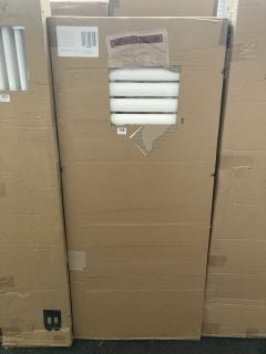 WHITE HORIZONTAL SINGLE OVAL TUBED RADIATOR 1416 X 600MM RRP £585: LOCATION - BACK RACK