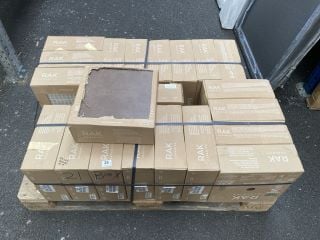 (COLLECTION ONLY) PALLET OF RAK INTERNAL/EXTERNAL GRADE (FREEZE THAW FROST RESISTANT PORCELAIN TILES) 300MM SQ IN MOCHA APPROX 25M SQ IN TOTAL APPROX 630KG IN WEIGHT RRP £2015 HEAVY ITEM ADEQUATE VEH