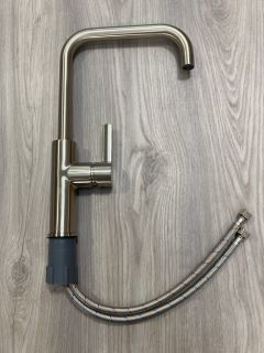 MONO KITCHEN SINK MIXER TAP IN BRUSHED NICKEL WITH SWIVEL SPOUT RRP £265: LOCATION - R1