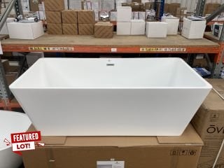 TROJAN MARLBOROUGH 1700 X 800MM MODERN TWIN SKINNED DOUBLE ENDED FREESTANDING BATH WITH INTEGRAL CHROME SPRUNG WASTE & OVERFLOW - RRP £1556: LOCATION - B2 (KERBSIDE PALLET DELIVERY)