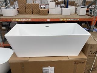 TROJAN MARLBOROUGH 1700 X 800MM MODERN TWIN SKINNED DOUBLE ENDED FREESTANDING BATH WITH INTEGRAL CHROME SPRUNG WASTE & OVERFLOW - RRP £1556: LOCATION - B2 (KERBSIDE PALLET DELIVERY)