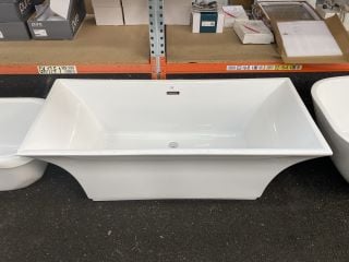 1700 X 750MM MODERN TWIN SKINNED DOUBLE ENDED ORIENTAL STYLE BATH WITH INTEGRAL CHROME SPRUNG WASTE & OVERFLOW - RRP £1399: LOCATION - B3