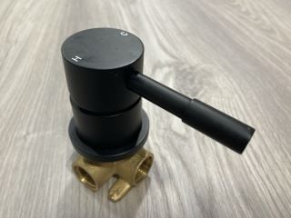 BLACK MANUAL SHOWER VALVE RRP £90: LOCATION - R2