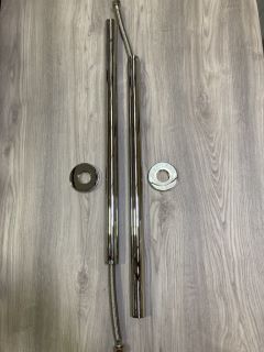 PAIR OF FREE STANDING BATH TAP EXTENSION LEGS IN CHROME RRP £240: LOCATION - R2