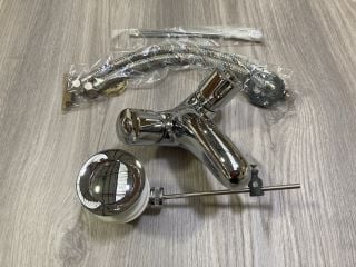 MONO BASIN MIXER TAP IN CHROME WITH POP UP WASTE RRP £180: LOCATION - R2