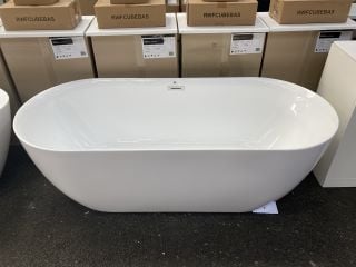 1700 X 740MM MODERN TWIN SKINNED DOUBLE ENDED FREESTANDING BATH RRP £1269: LOCATION - A2