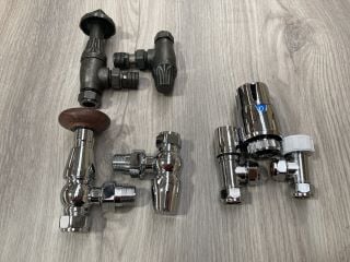 QTY OF ASSORTED RADIATOR VALVES TO INCLUDE TRADITIONAL TRV VALVES WITH LOCKSHIELDS APPROX RRP £500: LOCATION - R2