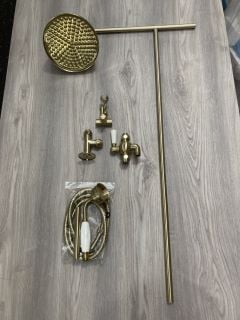 TRADITIONAL GRAND RIGID RISER KIT IN BRUSHED BRASS RRP £545: LOCATION - R2