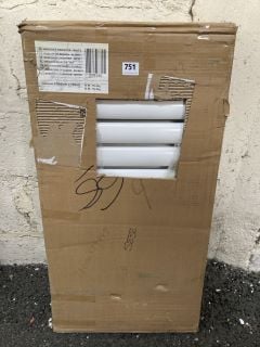 WHITE HORIZONTAL DOUBLE OVAL TUBED RADIATOR 826 X 400MM - RRP £340: LOCATION - B1