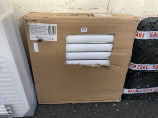 WHITE HORIZONTAL DOUBLE OVAL TUBED RADIATOR 590 X 600MM RRP £320: LOCATION - B3