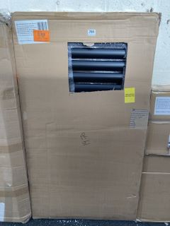 BLACK HORIZONTAL SINGLE OVAL TUBED RADIATOR 1180 X 635MM RRP £480: LOCATION - B4