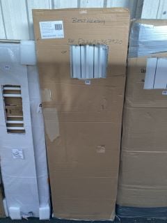 WHITE VERTICAL SINGLE FLAT PANEL ALUMINIUM RADIATOR 1800 X 565MM RRP £299: LOCATION - B7