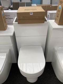 (COLLECTION ONLY) 500 X 250MM TOILET UNIT IN WHITE WITH BTW PAN, SEAT AND CONCEALED CISTERN FITTING KIT RRP £780: LOCATION - A7