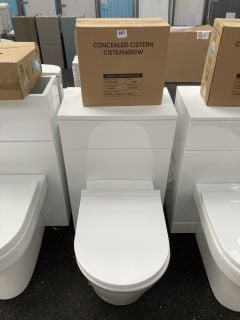 (COLLECTION ONLY) 500 X 300MM TOILET UNIT IN WHITE WITH BTW PAN, SEAT AND CONCEALED CISTERN FITTING KIT RRP £780: LOCATION - A7