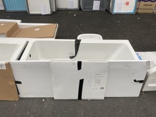 1700 X 750MM NTH SINGLE ENDED BATH WITH A WHITE TONGUE AND GROOVE STYLE BATH SIDE AND END PANEL RRP £489: LOCATION - A7