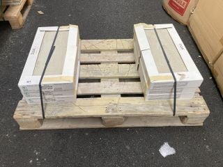 (COLLECTION ONLY) PALLET OF RAK INTERNAL/EXTERNAL GRADE (FREEZE THAW RESISTANT PORCELAIN TILES) 600 X 300MM IN WHITE STONE APPROX 6M SQ IN TOTAL APPROX 150KG IN WEIGHT RRP £531 HEAVY ITEM ADEQUATE VE