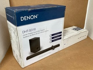 DENON HOME THEATER SOUND BAR SYSTEM IN BLACK MODEL: DHT-S316 RRP:£279: LOCATION - WA4