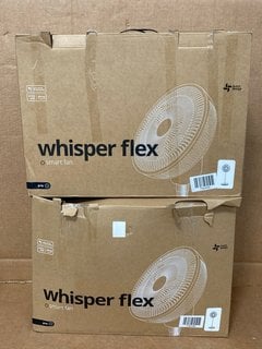 2 X WHISPER FLEX 29W SMART FANS IN GREY - COMBINED RRP £258: LOCATION - WA5