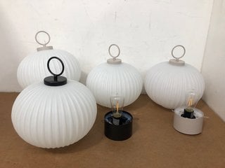 4 X KELLY HOPPEN INDOOR/OUTDOOR GLASS LANTERNS - COMBINED RRP: £156: LOCATION - WA6