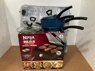 3 X HOUSEHOLD ITEMS TO INCLUDE NINJA SIZZLE GRILL & FLAT PLATE - RRP:£149: LOCATION - WA6