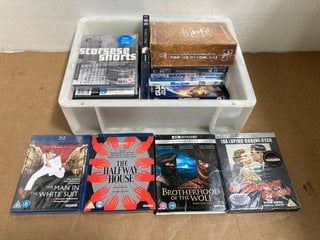 QTY OF ASSORTED DVD'S TO INCLUDE THE MAN IN THE WHITE SUIT DVD (PLEASE NOTE: 18+YEARS ONLY. ID MAY BE REQUIRED): LOCATION - WA9