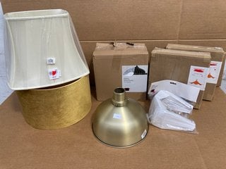 6 X ASSORTED HOUSEHOLD ITEMS TO INCLUDE JOHN LEWIS & PARTNER SILK 40CM SHADE: LOCATION - WA11