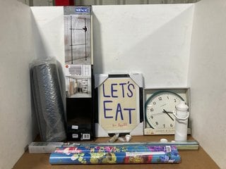 QTY OF ASSORTED HOUSEHOLD ITEMS TO INCLUDE JONES JAM WALL CLOCK IN PEACOCK BLUE: LOCATION - A17