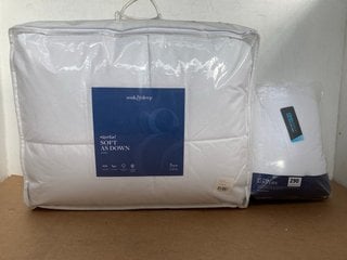 WATERPROOF COOLMAX SINGLE MATTRESS PROTECTOR TO INCLUDE SOAK & SLEEP SOFT AS DOWN DUVET: LOCATION - A14