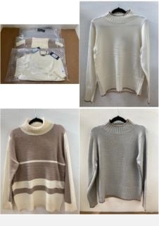 3 X ASSORTED WOMENS MICHA CLOTHING IN VARIOUS SIZES TO INCLUDE MICHA LONG SLEEVED HIGH NECK SWEATER IN GREY - SIZE UK S: LOCATION - A10