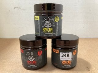 3 X SNEAK ZERO SUGAR FOOD SUPPLEMENT POWDER IN VARIOUS FLAVOURS - BBE: 08/2026: LOCATION - A10