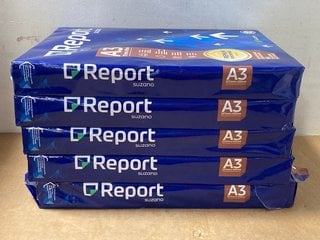 5 X PACKS OF REPORT A3 PREMIUM WHITE COPIER PAPER: LOCATION - A10